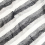 Faliero Sarti ウールシルク カシミヤ混 ボーダー マフラー ストール ホワイト ブラック レディース ファリエロサルティ【中古】5-0918G◎