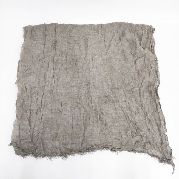 Faliero Sarti モダールカシミヤ 無地 大判 マフラー ストール グレー レディース ファリエロサルティ【中古】5-1014T◎