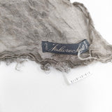 Faliero Sarti モダールカシミヤ 無地 大判 マフラー ストール グレー レディース ファリエロサルティ【中古】5-1014T◎