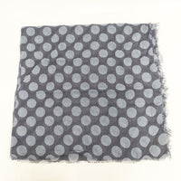 Faliero Sarti コットンモダールシルク ドット柄 ストール ネイビー レディース ファリエロサルティ【中古】5-0918G◎