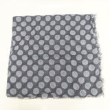 Faliero Sarti コットンモダールシルク ドット柄 ストール ネイビー レディース ファリエロサルティ【中古】5-0918G◎