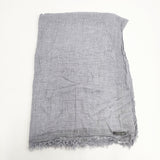 Faliero Sarti モダールカシミヤ 大判 マフラー ストール パープル ライトグレー レディース ファリエロサルティ【中古】5-1014T◎