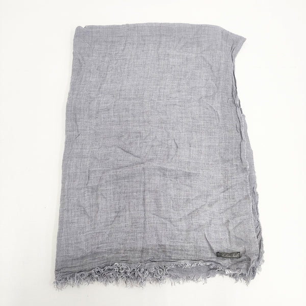 Faliero Sarti モダールカシミヤ 大判 マフラー ストール パープル ライトグレー レディース ファリエロサルティ【中古】5-1014T◎