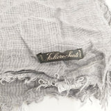 Faliero Sarti モダールカシミヤ 大判 マフラー ストール パープル ライトグレー レディース ファリエロサルティ【中古】5-1014T◎