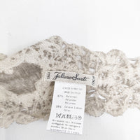 Faliero Sarti レース ポリエステルコットン ストール ベージュ グレー レディース ファリエロサルティ【中古】5-0918G◎