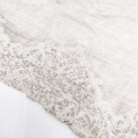 Faliero Sarti レース ポリエステルコットン ストール ベージュ グレー レディース ファリエロサルティ【中古】5-0918G◎
