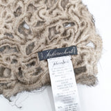 Faliero Sarti ウールレーヨンシルク レース マフラー ストール ブラウン レディース ファリエロサルティ【中古】5-1014T◎