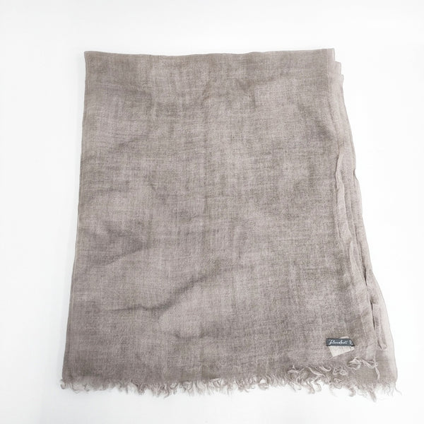 Faliero Sarti カシミヤシルク 無地 マフラー ストール グレージュ レディース ファリエロサルティ【中古】5-1014T◎