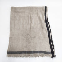 Faliero Sarti コットン ストール ベージュ ブラウン レディース ファリエロサルティ【中古】5-0918G◎