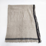 Faliero Sarti コットン ストール ベージュ ブラウン レディース ファリエロサルティ【中古】5-0918G◎