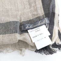 Faliero Sarti コットン ストール ベージュ ブラウン レディース ファリエロサルティ【中古】5-0918G◎