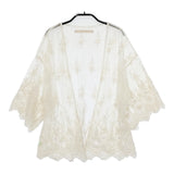 Khaju レース シースルー チュール 321920004 カーディガン アイボリー レディース カージュ【中古】5-0707M△
