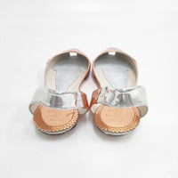 MALOLES サイズ35 1/2 フラット パンプス シルバー ピンクゴールド レディース マロレス【中古】5-0603M◎