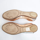 MALOLES サイズ35 1/2 フラット パンプス シルバー ピンクゴールド レディース マロレス【中古】5-0603M◎