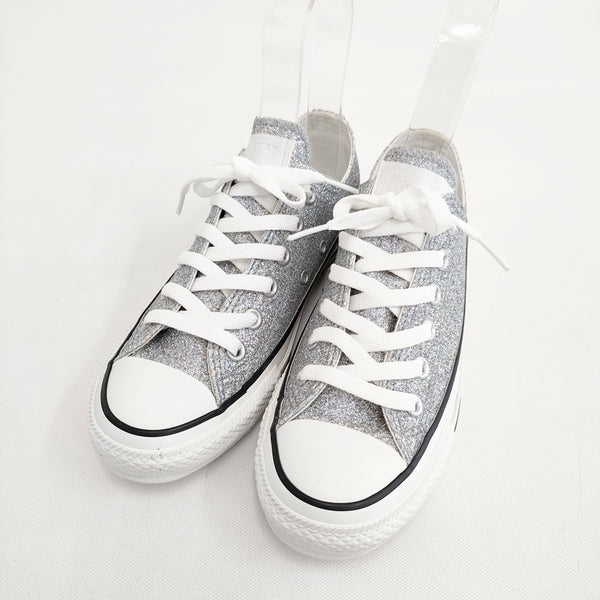 CONVERSE 未使用品 ALL STAR GLITTER OX 5SC380 ローカット サイズ23.5cm スニーカー シルバー レディース コンバース【中古】5-0908G◎