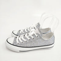 CONVERSE 未使用品 ALL STAR GLITTER OX 5SC380 ローカット サイズ23.5cm スニーカー シルバー レディース コンバース【中古】5-0908G◎