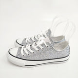 CONVERSE 未使用品 ALL STAR GLITTER OX 5SC380 ローカット サイズ23.5cm スニーカー シルバー レディース コンバース【中古】5-0908G◎