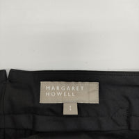 MARGARET HOWELL 578-9142003 ウール サイズ1 日本製 センタープレス パンツ ブラック レディース マーガレットハウエル【中古】5-0707M△