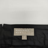MARGARET HOWELL 578-9142003 ウール サイズ1 日本製 センタープレス パンツ ブラック レディース マーガレットハウエル【中古】5-0707M△