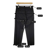 MARGARET HOWELL 578-9142003 ウール サイズ1 日本製 センタープレス パンツ ブラック レディース マーガレットハウエル【中古】5-0707M△