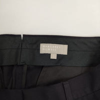 MARGARET HOWELL 578-242305 ウールコットン センタープレススラックス パンツ ネイビー レディース マーガレットハウエル【中古】5-0921T∞