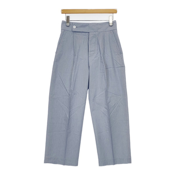 MARGARET HOWELL 578-9143011 HAIRLINE STRIPE COTTON サイズ1 パンツ ブルー ホワイト レディース マーガレットハウエル【中古】5-0707M△