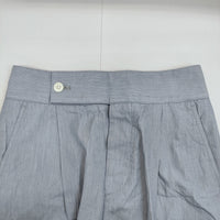 MARGARET HOWELL 578-9143011 HAIRLINE STRIPE COTTON サイズ1 パンツ ブルー ホワイト レディース マーガレットハウエル【中古】5-0707M△