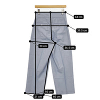 MARGARET HOWELL 578-9143011 HAIRLINE STRIPE COTTON サイズ1 パンツ ブルー ホワイト レディース マーガレットハウエル【中古】5-0707M△