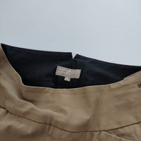 MARGARET HOWELL 578-8143003 SOFT COTTON DRILL センタープレススラックス コットン パンツ ベージュ レディース マーガレットハウエル【中古】5-0803G∞