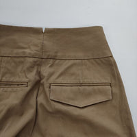 MARGARET HOWELL 578-8143003 SOFT COTTON DRILL センタープレススラックス コットン パンツ ベージュ レディース マーガレットハウエル【中古】5-0803G∞