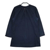 Pal'las Palace インディゴ プルオーバー ヘンリーネック 日本製 コットン 長袖Ｔシャツ カットソー ロンＴ ネイビー レディース パラスパレス【中古】5-0707M△