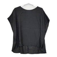 nest Robe ノースリーブ 01212-1186 つけ襟付き リネン セーラーカラー 定価19800円 ブラウス シャツ ブラック レディース ネストローブ【中古】5-0606S△