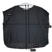 nest Robe ノースリーブ 01212-1186 つけ襟付き リネン セーラーカラー 定価19800円 ブラウス シャツ ブラック レディース ネストローブ【中古】5-0606S△