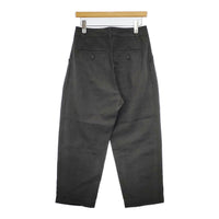 MARGARET HOWELL 578-2143010 LINEN TROUSER チェック柄 日本製 サイズ1 パンツ チャコールグレー レディース マーガレットハウエル【中古】5-0707M△