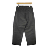 MARGARET HOWELL 578-2143010 LINEN TROUSER チェック柄 日本製 サイズ1 パンツ チャコールグレー レディース マーガレットハウエル【中古】5-0707M△