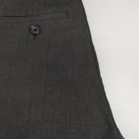 MARGARET HOWELL 578-2143010 LINEN TROUSER チェック柄 日本製 サイズ1 パンツ チャコールグレー レディース マーガレットハウエル【中古】5-0707M△