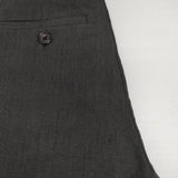 MARGARET HOWELL 578-2143010 LINEN TROUSER チェック柄 日本製 サイズ1 パンツ チャコールグレー レディース マーガレットハウエル【中古】5-0707M△