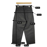 MARGARET HOWELL 578-2143010 LINEN TROUSER チェック柄 日本製 サイズ1 パンツ チャコールグレー レディース マーガレットハウエル【中古】5-0707M△