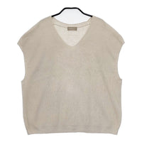 MARGARET HOWELL 578-8162003 TWISTED LINEN COTTON KNIT 定価26400円 ベスト ライトベージュ レディース マーガレットハウエル【中古】5-0707M△