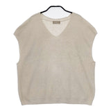 MARGARET HOWELL 578-8162003 TWISTED LINEN COTTON KNIT 定価26400円 ベスト ライトベージュ レディース マーガレットハウエル【中古】5-0707M△