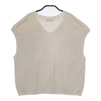 MARGARET HOWELL 578-8162003 TWISTED LINEN COTTON KNIT 定価26400円 ベスト ライトベージュ レディース マーガレットハウエル【中古】5-0707M△