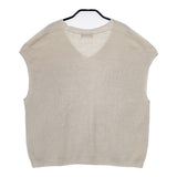 MARGARET HOWELL 578-8162003 TWISTED LINEN COTTON KNIT 定価26400円 ベスト ライトベージュ レディース マーガレットハウエル【中古】5-0707M△