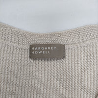 MARGARET HOWELL 578-8162003 TWISTED LINEN COTTON KNIT 定価26400円 ベスト ライトベージュ レディース マーガレットハウエル【中古】5-0707M△