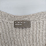 MARGARET HOWELL 578-8162003 TWISTED LINEN COTTON KNIT 定価26400円 ベスト ライトベージュ レディース マーガレットハウエル【中古】5-0707M△