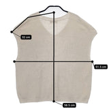 MARGARET HOWELL 578-8162003 TWISTED LINEN COTTON KNIT 定価26400円 ベスト ライトベージュ レディース マーガレットハウエル【中古】5-0707M△