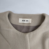 evam eva E173T158 アンゴラノーカラー コート ベージュ レディース エヴァムエヴァ【中古】5-0921T∞