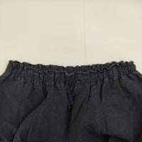 veritecoeur リネン ハカマパンツ 定価24000円 ST-095 ワイドイージーパンツ パンツ ネイビー レディース ヴェリテクール【中古】5-0707M△