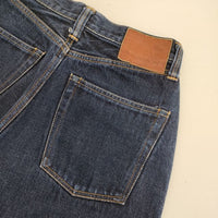 LENO & CO. ハイウエスト テーパードデニム 赤耳 コットン L2001-J006 デニムパンツ ネイビー レディース リノ【中古】5-0714G∞