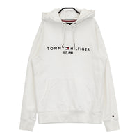 TOMMY HILFIGER エンブロイドロゴパーカー サイズS 定価17600円 スウェット パーカー ホワイト レディース トミーヒルフィガー【中古】5-0514M♪