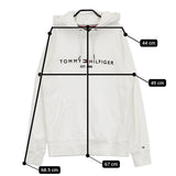 TOMMY HILFIGER エンブロイドロゴパーカー サイズS 定価17600円 スウェット パーカー ホワイト レディース トミーヒルフィガー【中古】5-0514M♪